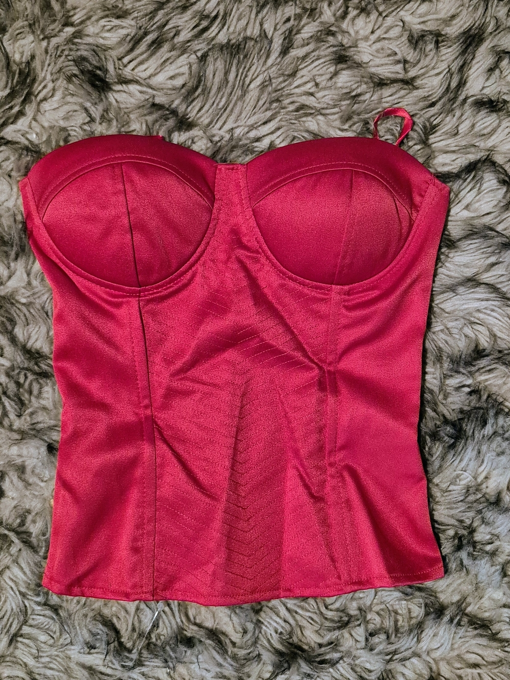 Women’s Strapless Bustier in Hot RED